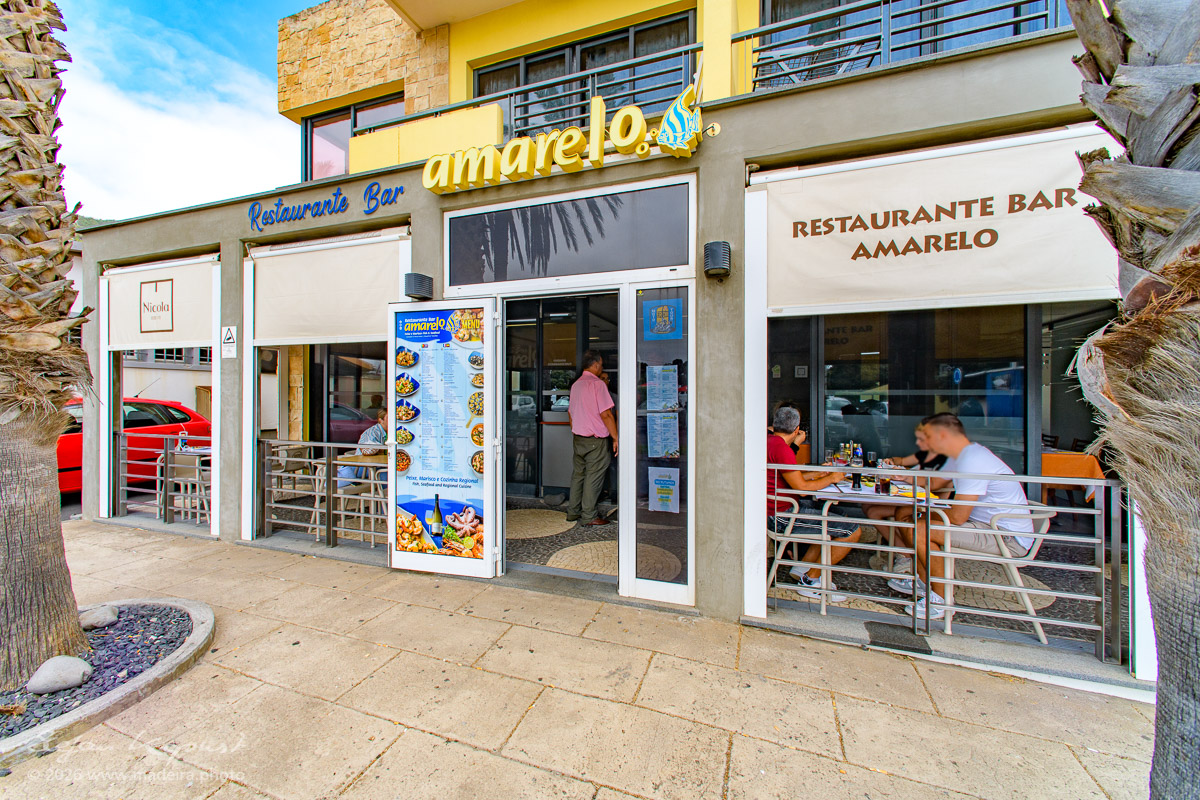 Außenansicht des Restaurant Amarelo in Caniçal