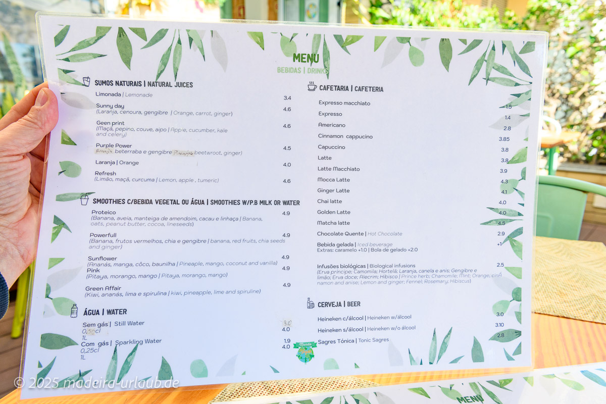 Säfte Smoothies Cafeteria